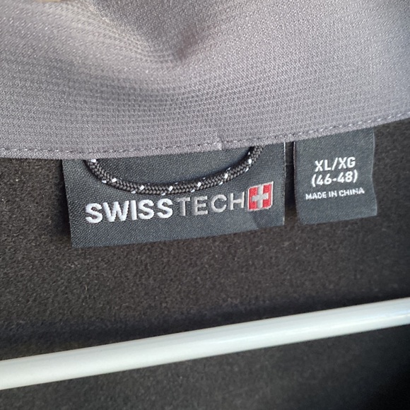 Swiss Tech Men's NEW Black Full Zip Softshell Jacket Sz XL (46-48) Fleece Inside - Picture 14 of 15